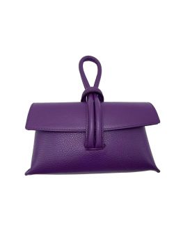 HIGH GARDEN mini kožená kabelka so slučkou fialová