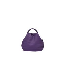 HIGH GARDEN kožená taška s cvokom fialová