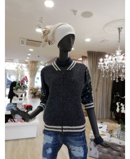 EX-J sveter-bunda modrá