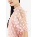 IMPERIAL šaty transparent so vzorom pink