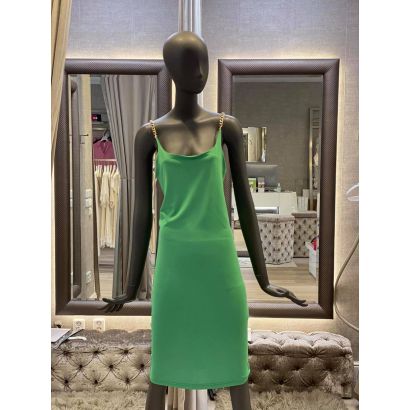VICOLO šaty na ramienka s retiazkou green