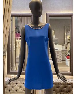 VICOLO šaty mini s retiazkou blue