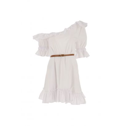 IMPERIAL šaty s opaskom white