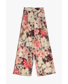 DIXIE oversized pestrofarebné nohavice s kvetinovým motívom