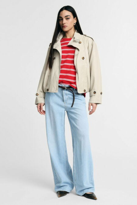 Džínsy wide leg s vysokým pásom