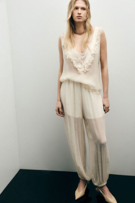 Vzdušné plisované nohavice