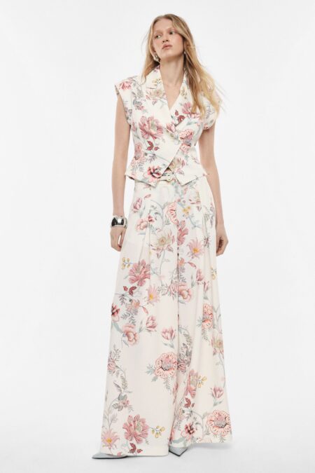 Palazzo nohavice s kvetinovým vzorom