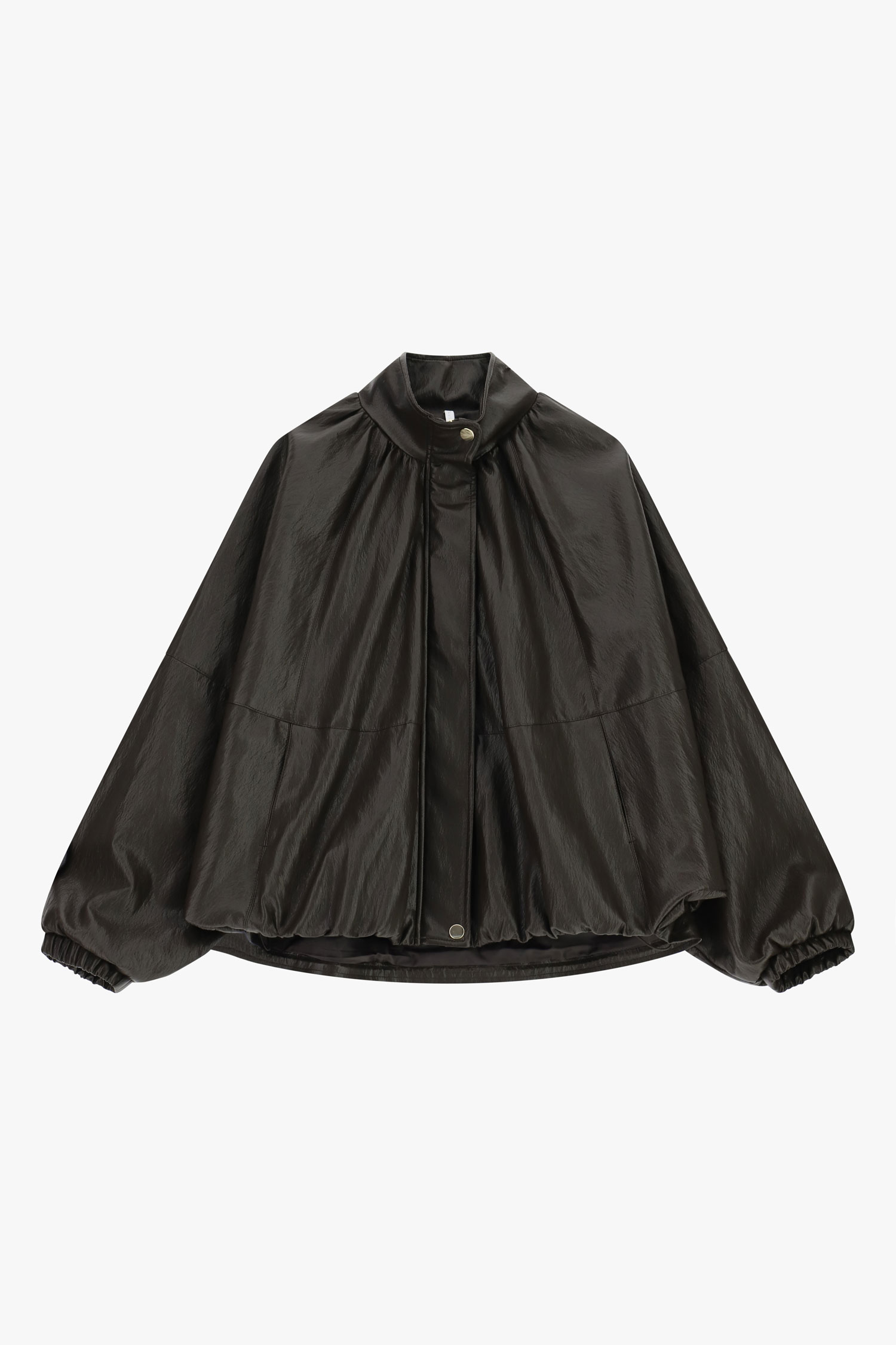 Oversized bunda z imitácie kože – Obrázok 4