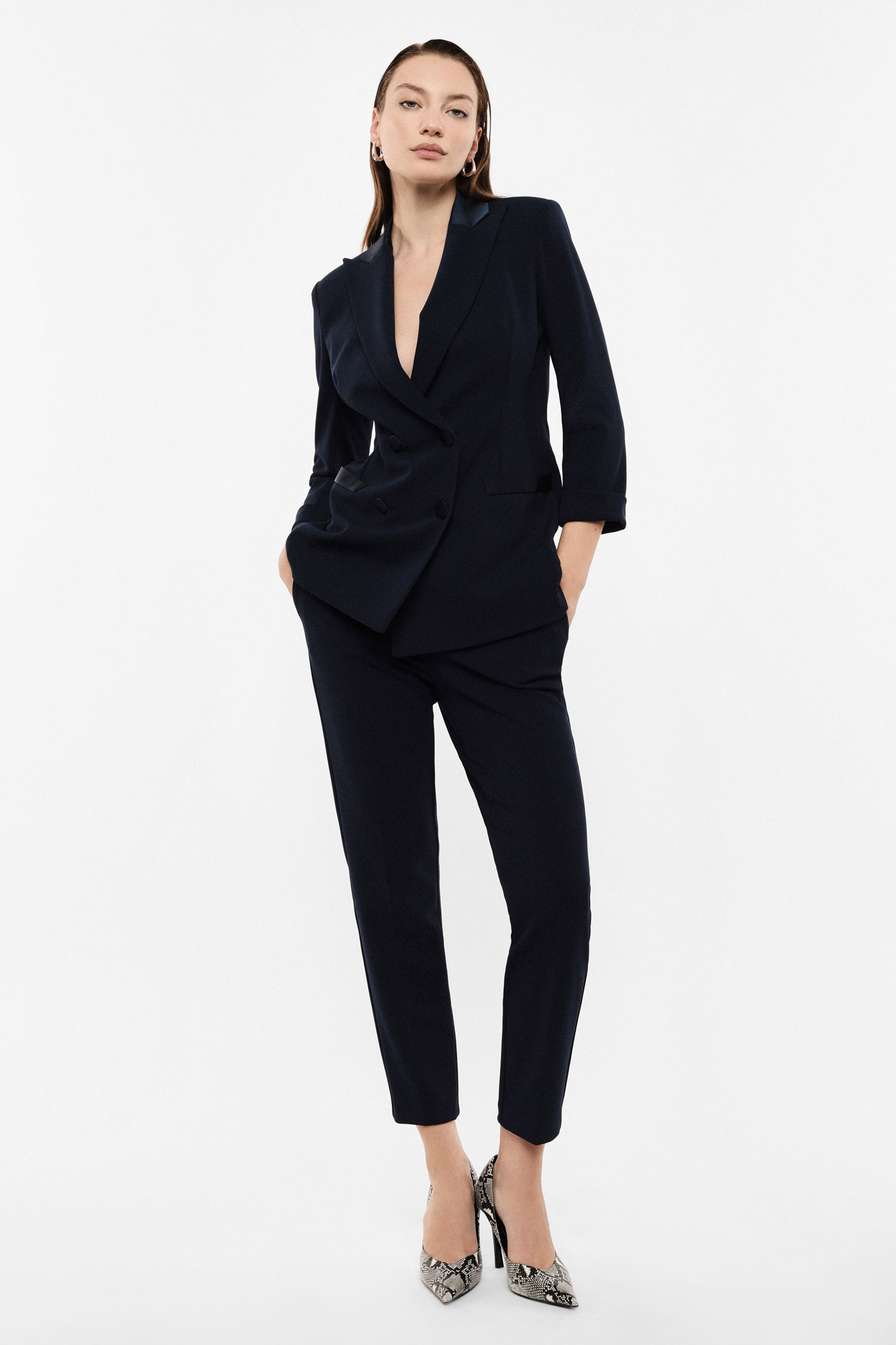 Elegantné nohavice so zúženým strihom – Obrázok 6