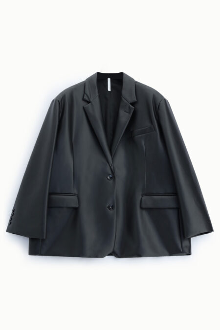 Oversized bunda v imitácii kože