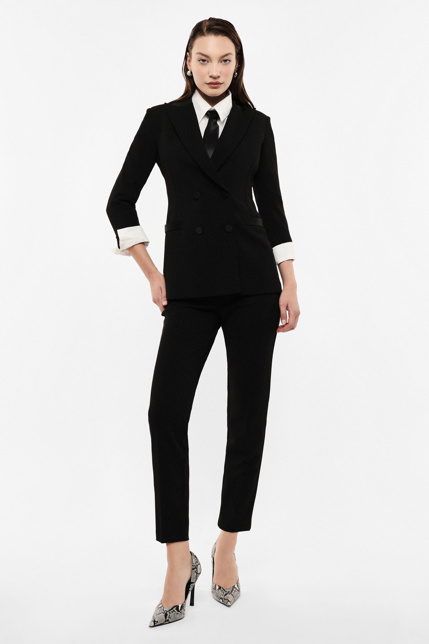 Elegantné nohavice so zúženým strihom – Obrázok 8