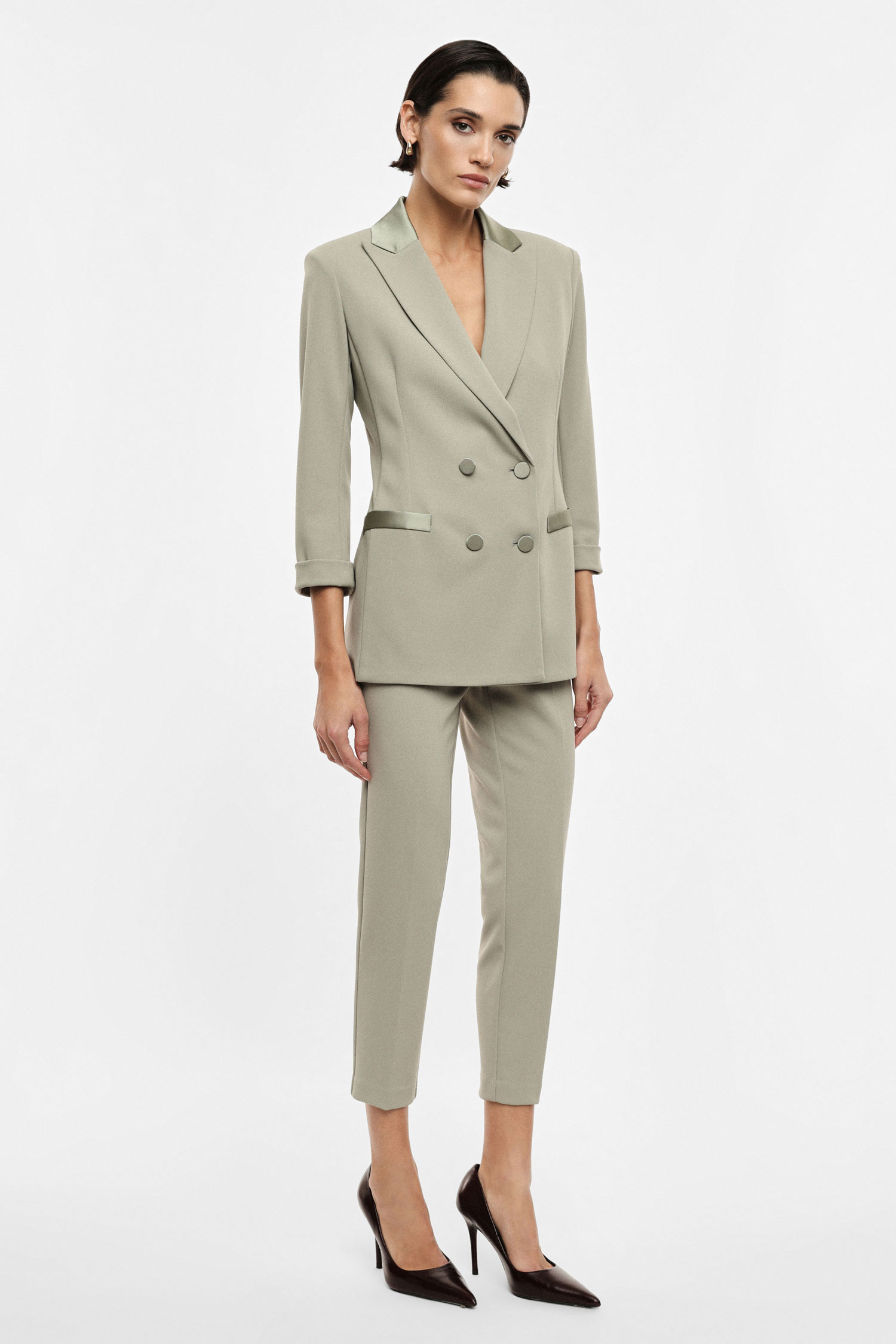 Elegantné nohavice so zúženým strihom – Obrázok 11